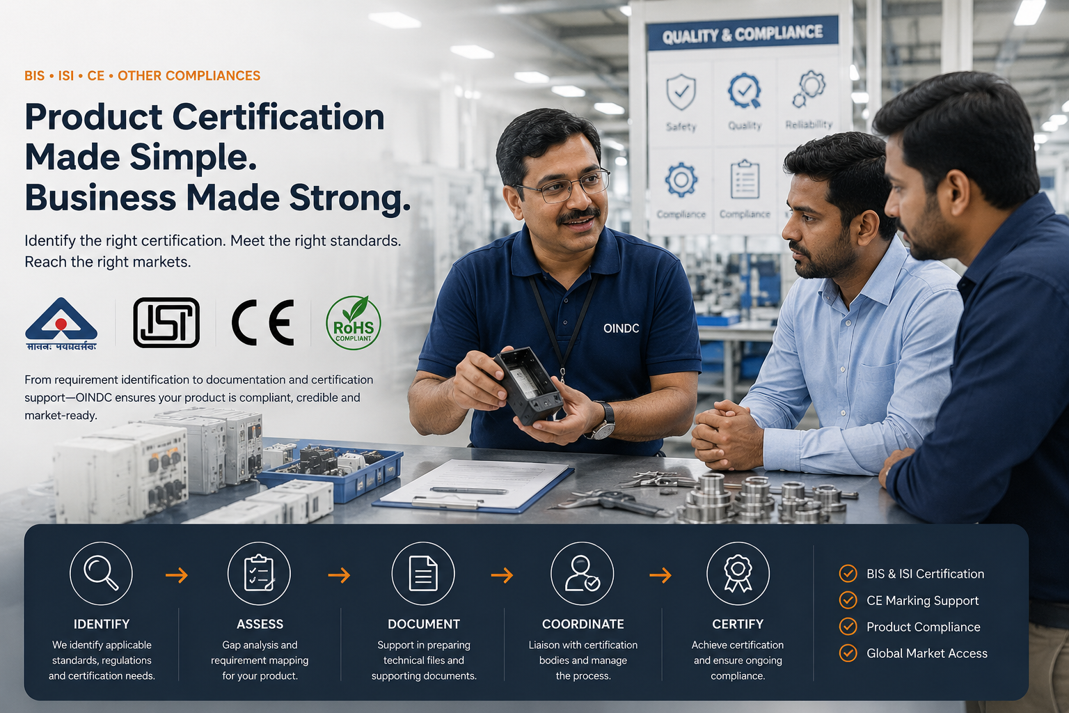OINDC Product Certification Review and Testing Coordination